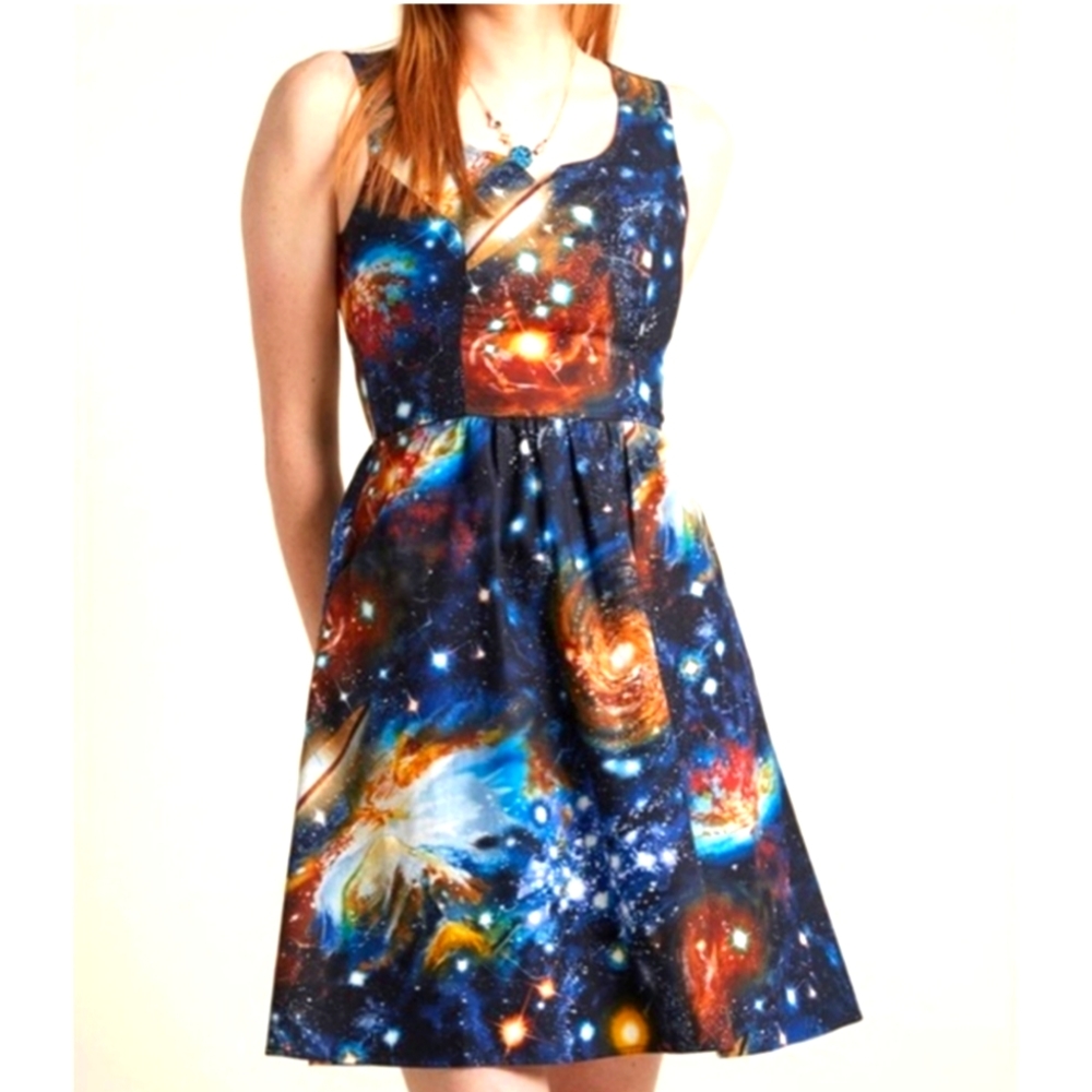 Modcloth Retro Galaxy Dress sz. M
